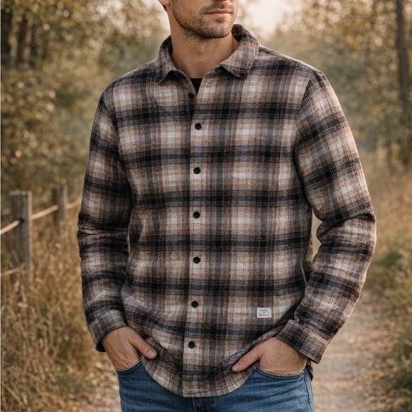 Ben Sherman Other - Ben Sherman Brown Plaid Casual Shirt